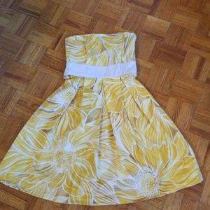 Sunny Floral Yellow & White Dress